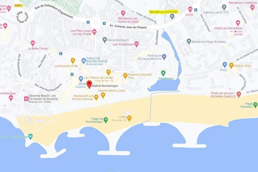 Appartement Le Florid Cap D'Agde, T2 , 4 Pers, 200M Plage, Terrasse Exterior photo